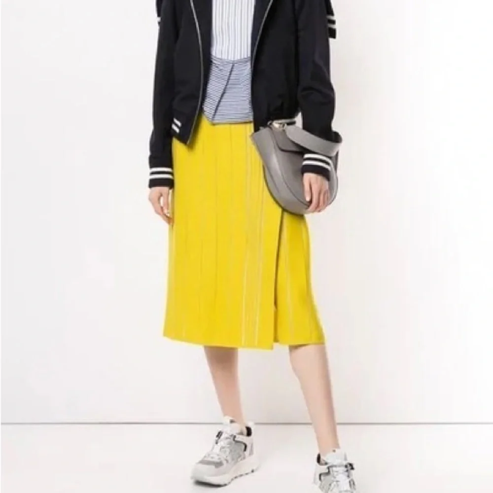 NWT J.W. ANDERSON CAPED ZIP-FRONT KNIT BOMBER JACKET IN NAVY